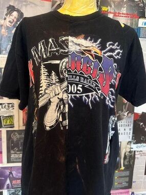 Vintage 2005 Black Graphic Band T-Shirt - Rally Design
